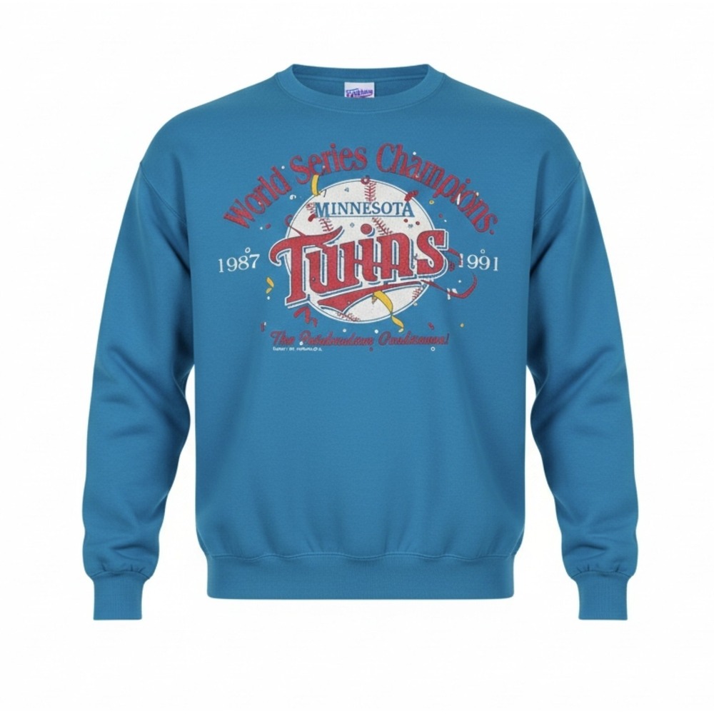 Vintage Minnesota Twins World Series Sweatshirt Tultex SuperWeight 1991 MLB B27